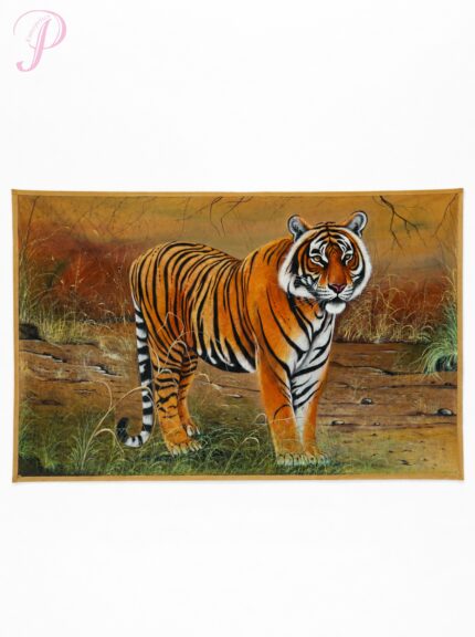 Epic Royal Bengal Tiger Hand-made Cotton Canvas Painting