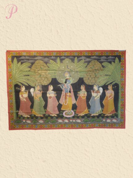 Handmade Pichwai Painting – Krishna Returning with Sacred Cows (Gau Charan Leela)