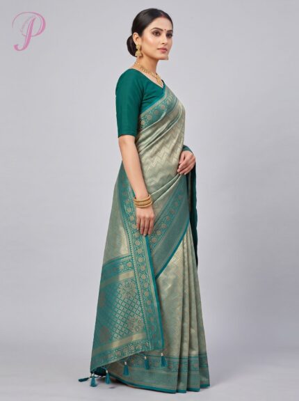 Banarasi Silk Saree with Svaroski Work