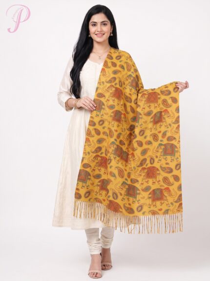 Fine Wool Scarf  Elephant Style Design