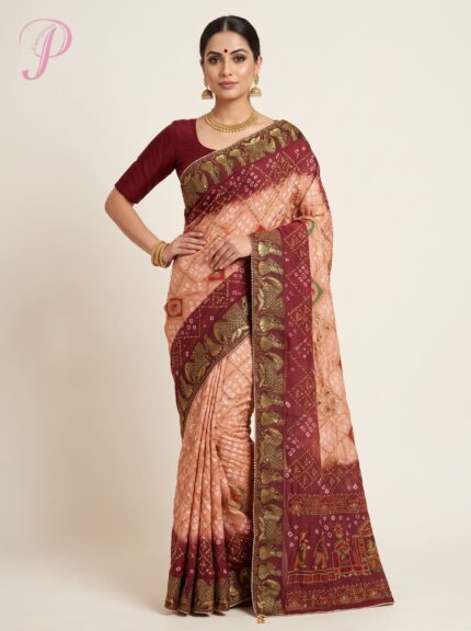 Brocade Border Saree