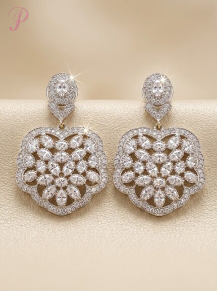 Celestine Floral Crystal Earrings