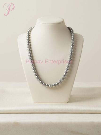 Silver Moon Pearl Necklace