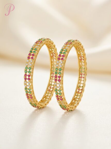 Royal Multicolor Kundan Heritage Bangles