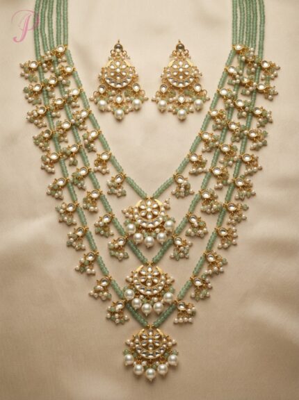 Emerald Meenakari Pearl Haar Set